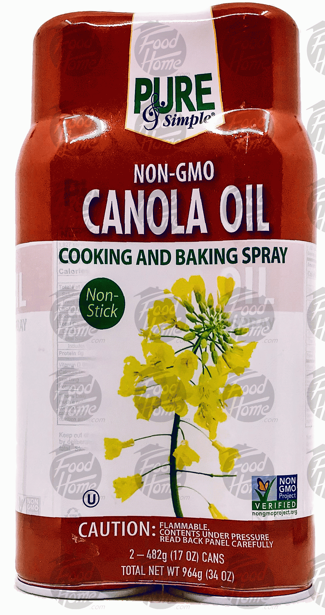 Pure & Simple  canola oil, cooking and baking spray, 17-oz. cans Full-Size Picture